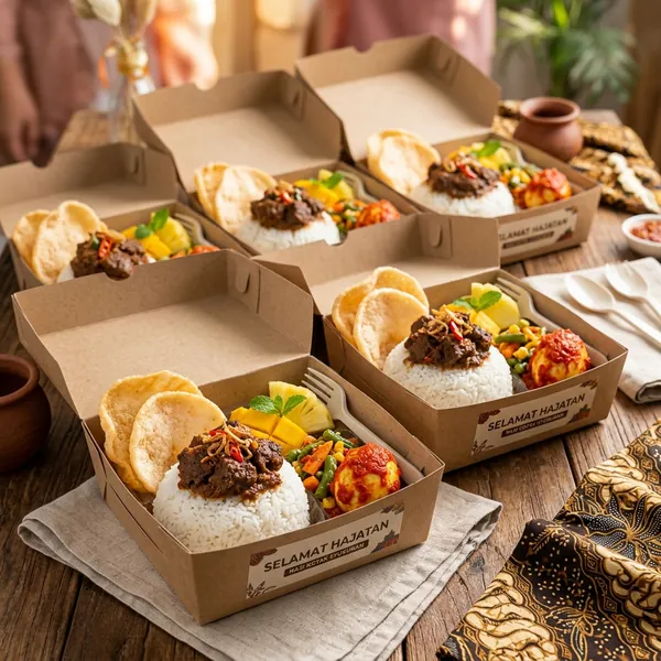 Nasi box hajatan Dapur Amara untuk acara dan syukuran